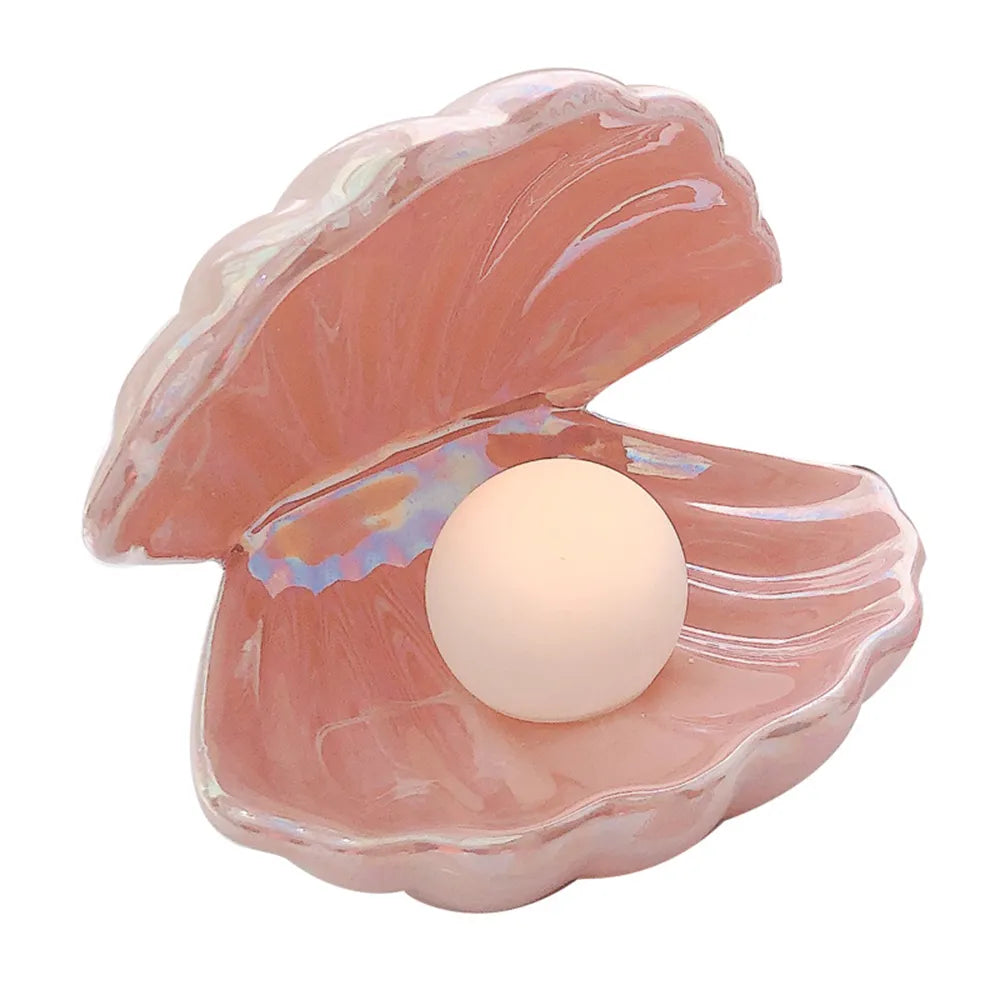 CERAMIC PEARL OYSTER LAMP